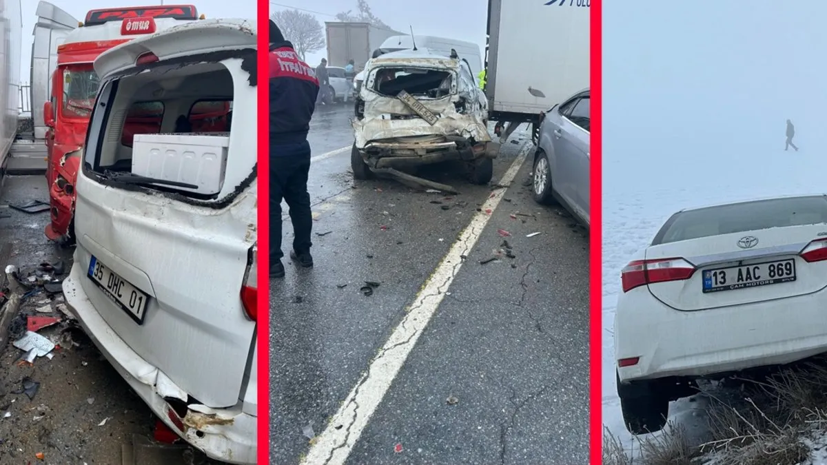 Bitlis’te akılalmaz kaza: 23 araç birbirine girdi: Çok sayıda yaralı var!