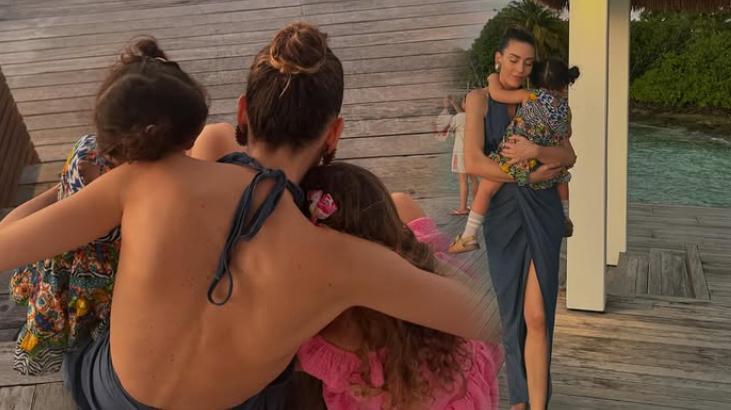 Sinem Kobal’ın kızları büyüdü! Maldivler tatilinden fotoğraflara beğeni yağdı